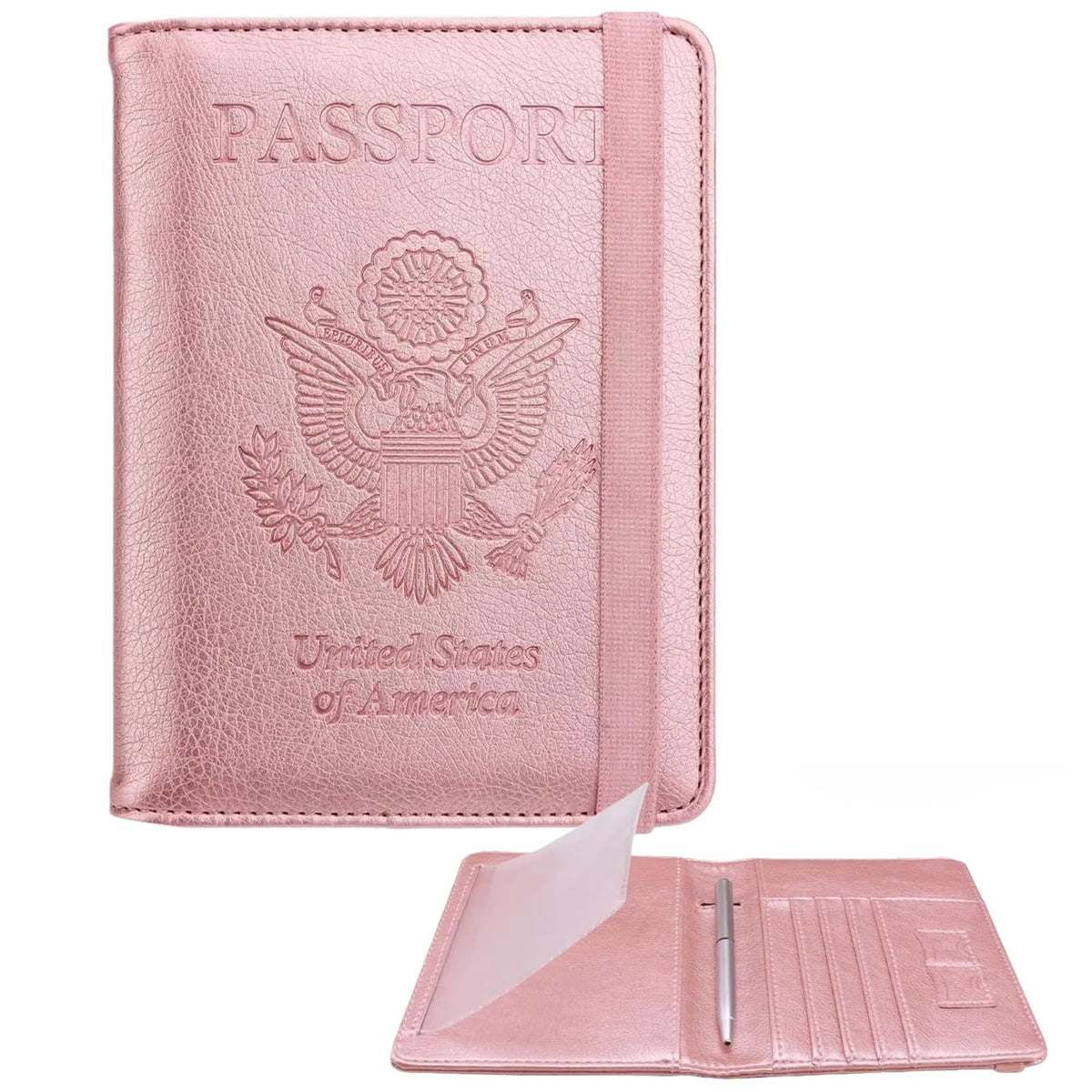 WALNEW Passport Holder for Travel, RFID Blocking Passport Wallet & Cover