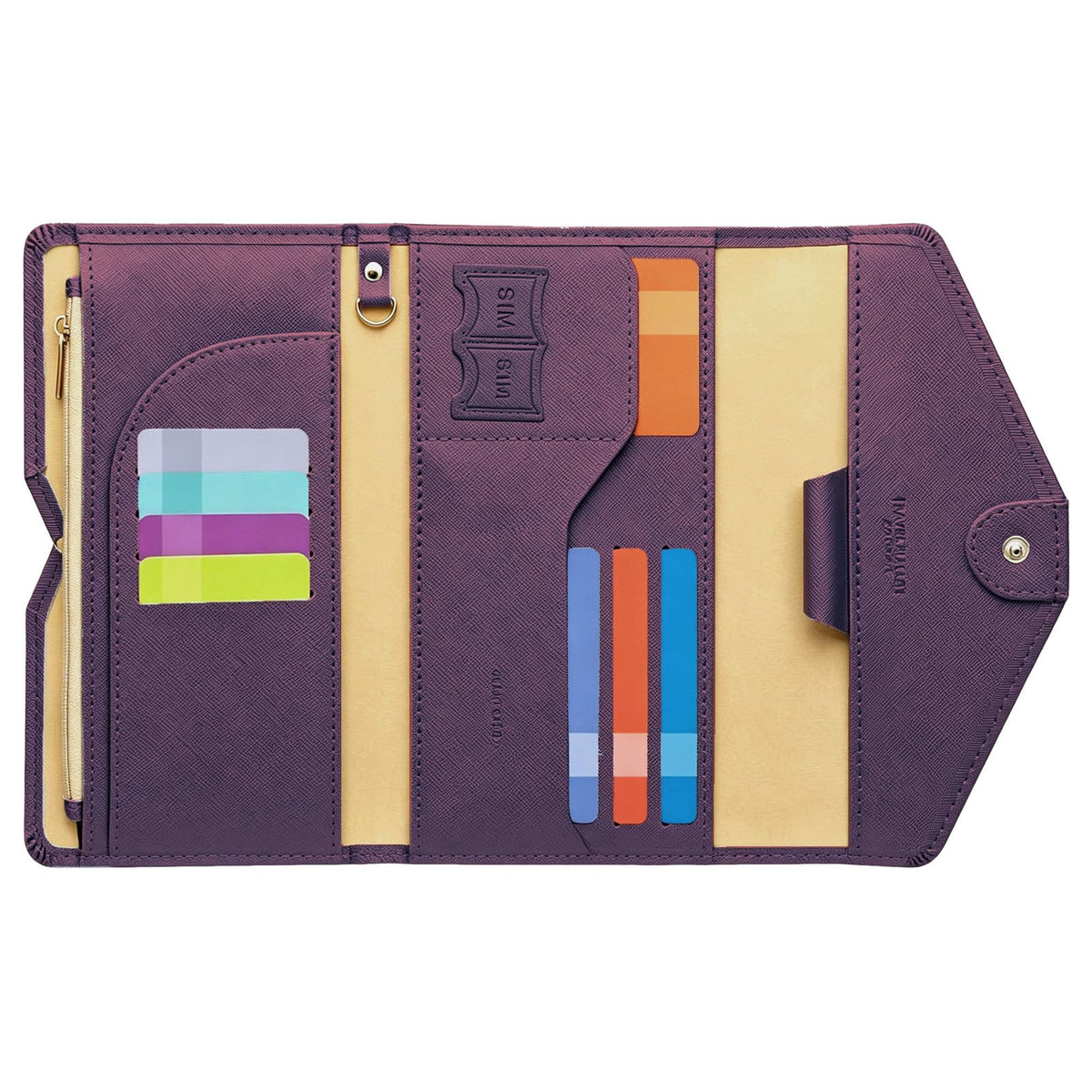 ZOPPEN Passport Holder Travel Wallet Organizer for Women,Black