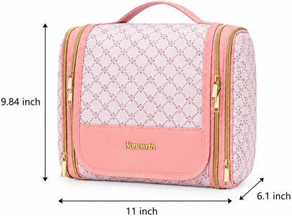 Women Travel Toiletry Bag Large Hanging Toiletry Bag with Mirror