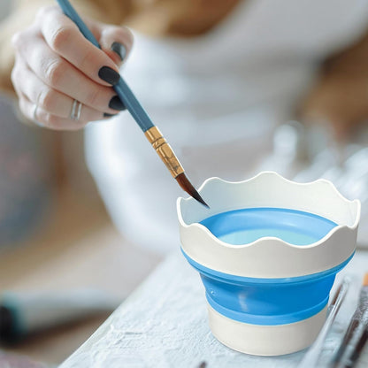 Paint Water Cup for Painting - Collapsible Paint Brush Washer