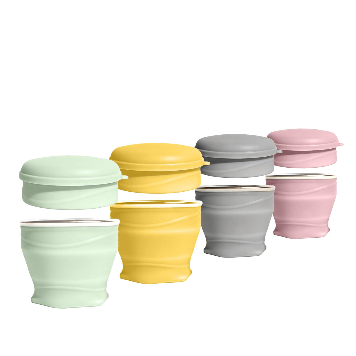 Collapsible Cup, 6 oz Mini Foldable Travel Cup with Lid, Pink