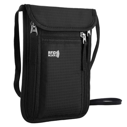 Travel Pouch Neck Wallet Family Passport Holder Organizer Case with RFID Blocking