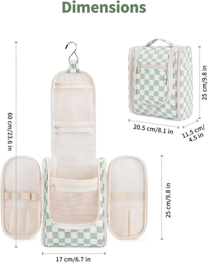 Narwey Hanging Travel Toiletry Bag for Women, Makeup Cosmetic Bag