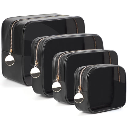 YOPCDJ 5PCS Diaper Bag Organizer Pouch Set, TSA Approved Toiletry Bag，Clear Waterproof TPU Makeup Bag Set Travel Organizer Bags for Women and Kids