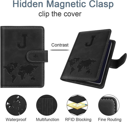 Passport Holder for Travel Essentials Personalized Initial Wallets
