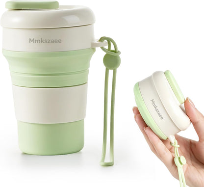 Collapsible Silicone Water Bottle, Leakproof for Travel Camping