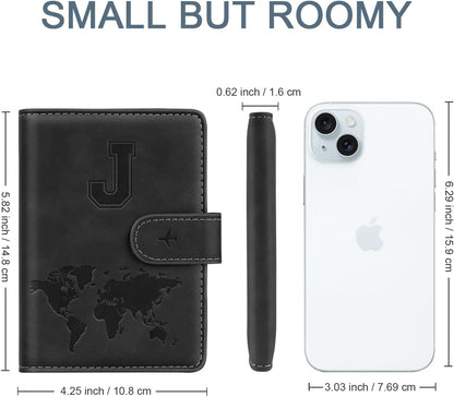 Passport Holder for Travel Essentials Personalized Initial Wallets