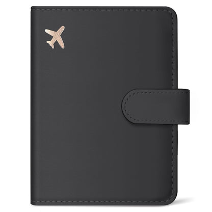 Passport Holder for Travel, RFID Blocking Wallet with Magnetic Closure
