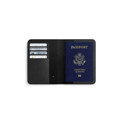 Satechi Passport Holder with Find My Tracking, 4-Slot Card Wallet, Black