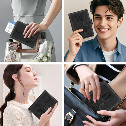 Passport Holder for Travel Essentials Personalized Initial Wallets