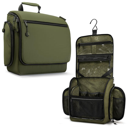 VENTURE 4TH Hanging Travel Toiletry Bag, 18 Compartments - Black