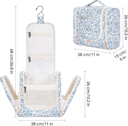 Narwey Hanging Toiletry Bag for Women Travel Makeup Bag Organizer Toiletries Bag for Cosmetics Essentials Accessories