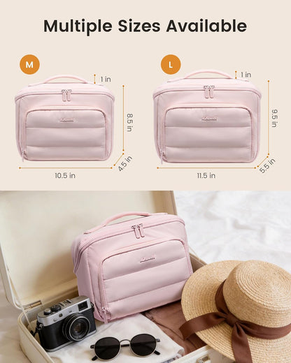 LOVEVOOK Travel Makeup Bag for Women, Puffy Toiletry Bag for Traveling