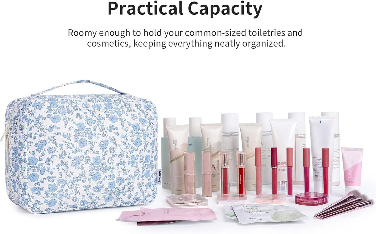 Narwey Hanging Travel Toiletry Bag for Women, Large Makeup Cosmetic Bag