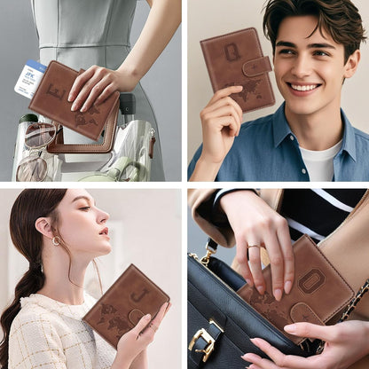 Passport Holder Wallet Cover Personalized Initial Travel Essentials
