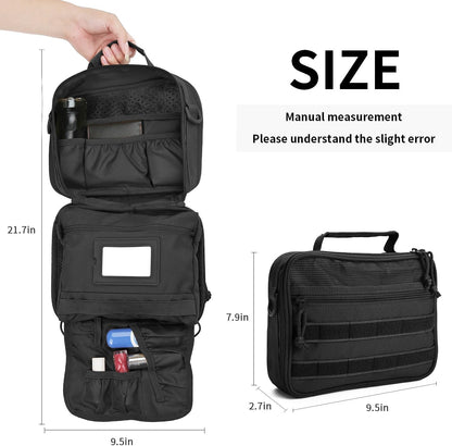 Toiletry Bag for Men Travel Tactical Hanging Dopp Kit Shaving Hygiene Bag