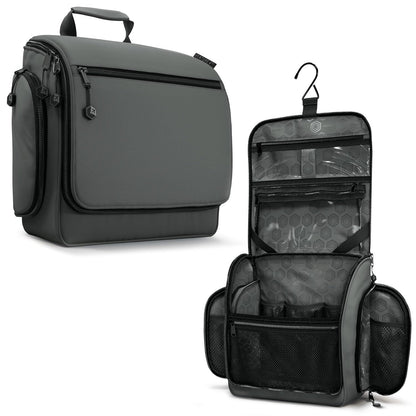 VENTURE 4TH Hanging Travel Toiletry Bag, 18 Compartments - Black