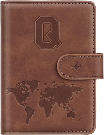 Passport Holder Wallet Cover Personalized Initial Travel Essentials
