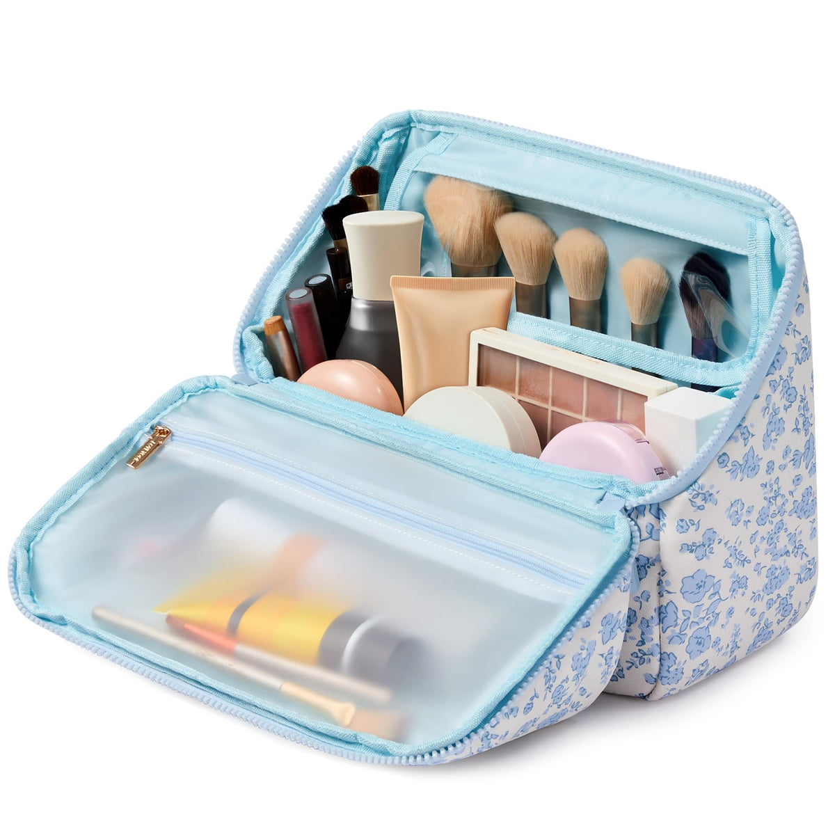 LOVEVOOK Travel Makeup Bag for Women, Puffy Toiletry Bag for Traveling