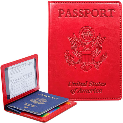 Passport Holder Wallet Cover Case RFID Blocking Slot Travel Accessories