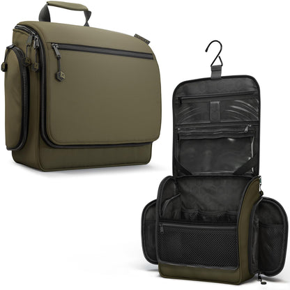 VENTURE 4TH Hanging Travel Toiletry Bag, 18 Compartments - Black