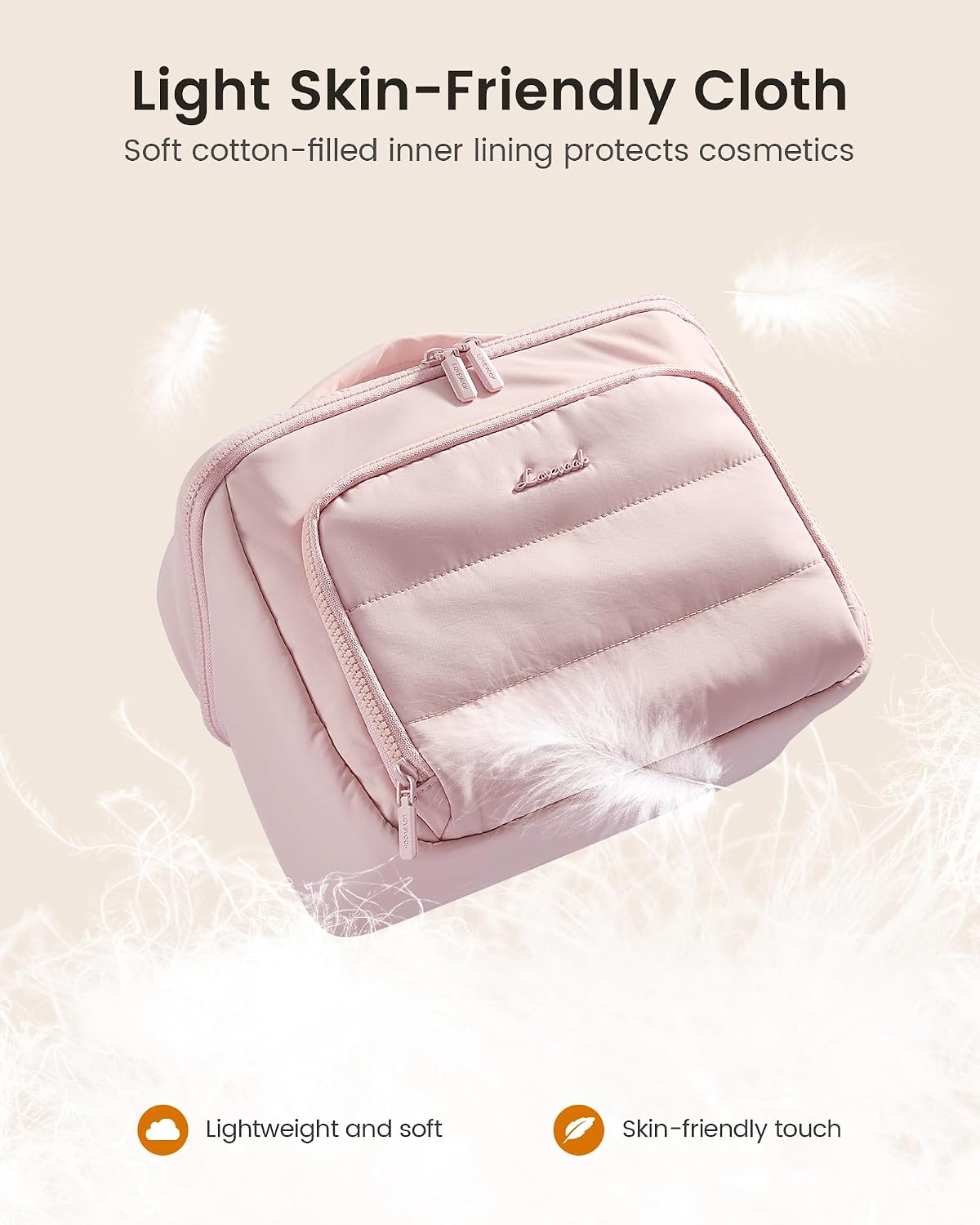 LOVEVOOK Travel Makeup Bag for Women, Puffy Toiletry Bag for Traveling