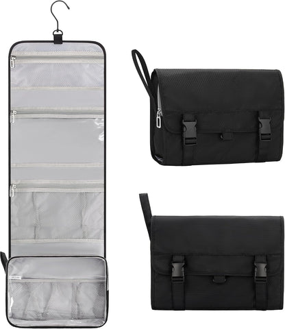 Relavel Hanging Toiletry Bag for Men Women, Water-Resistant Toiletries Bag