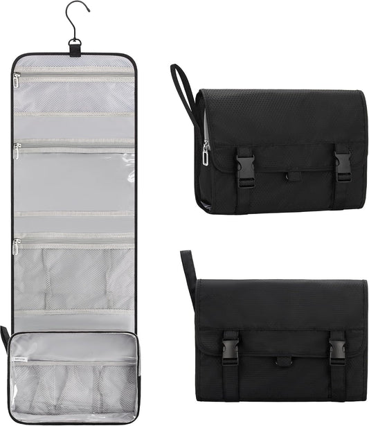 Relavel Hanging Toiletry Bag for Men Women, Water-Resistant Toiletries Bag
