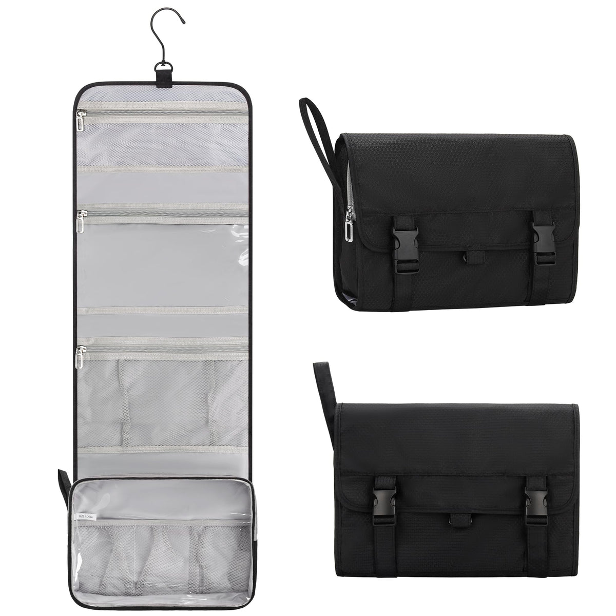 Relavel Small Hanging Toiletry Bag for Women, Floral Hanging Organizer