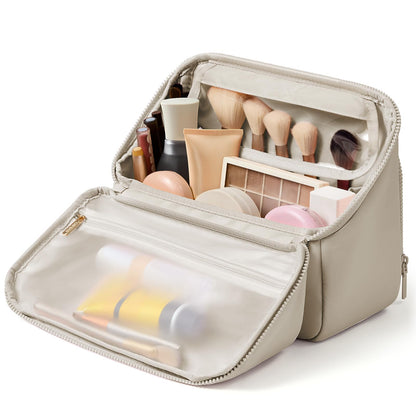 LOVEVOOK Travel Makeup Bag for Women, Puffy Toiletry Bag for Traveling