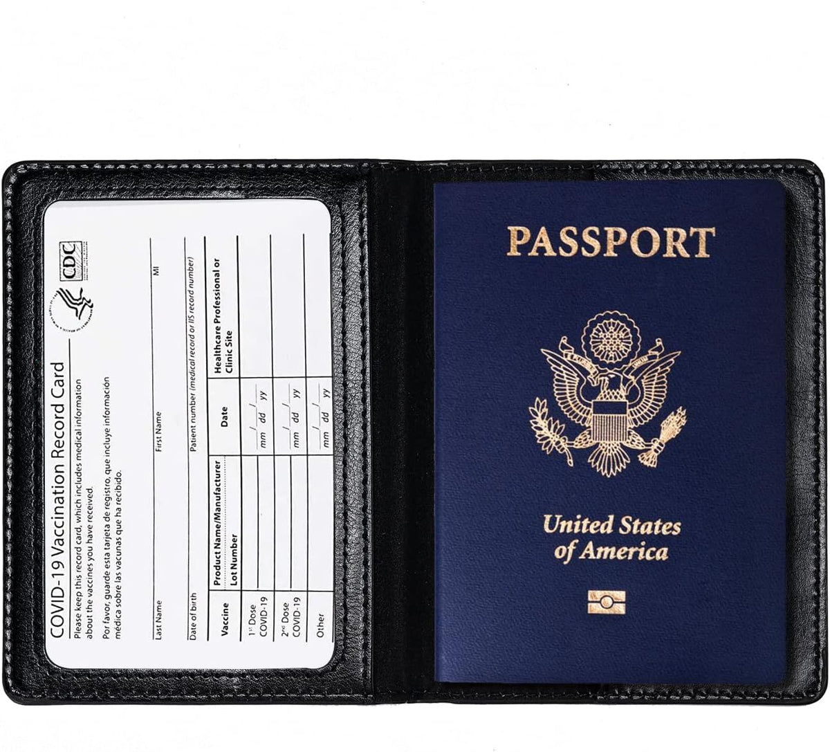 2 Pcs Passport Holders，Ultra Slim Passport Wallet for Travel Essentials