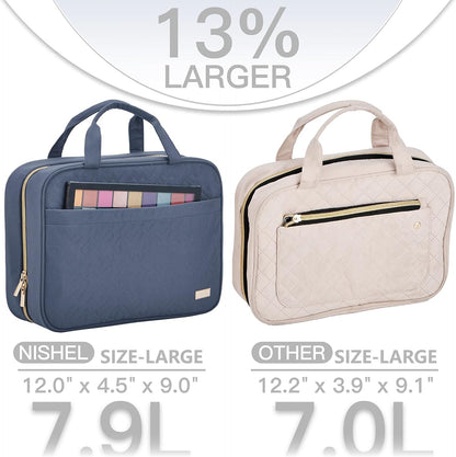 NISHEL Travel Toiletry Bag for women, Portable Hanging makeup Organizer