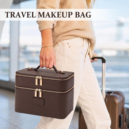 Makeup Bag for Women, Large Capacity Travel Organizer