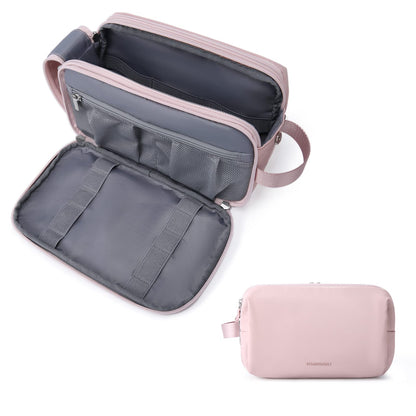 BAGSMART Toiletry Bag for Men, Travel Toiletry Organizer Dopp Kit Water-resistant Shaving Bag for Toiletries Accessories, Door Room Essentials,Green-medium