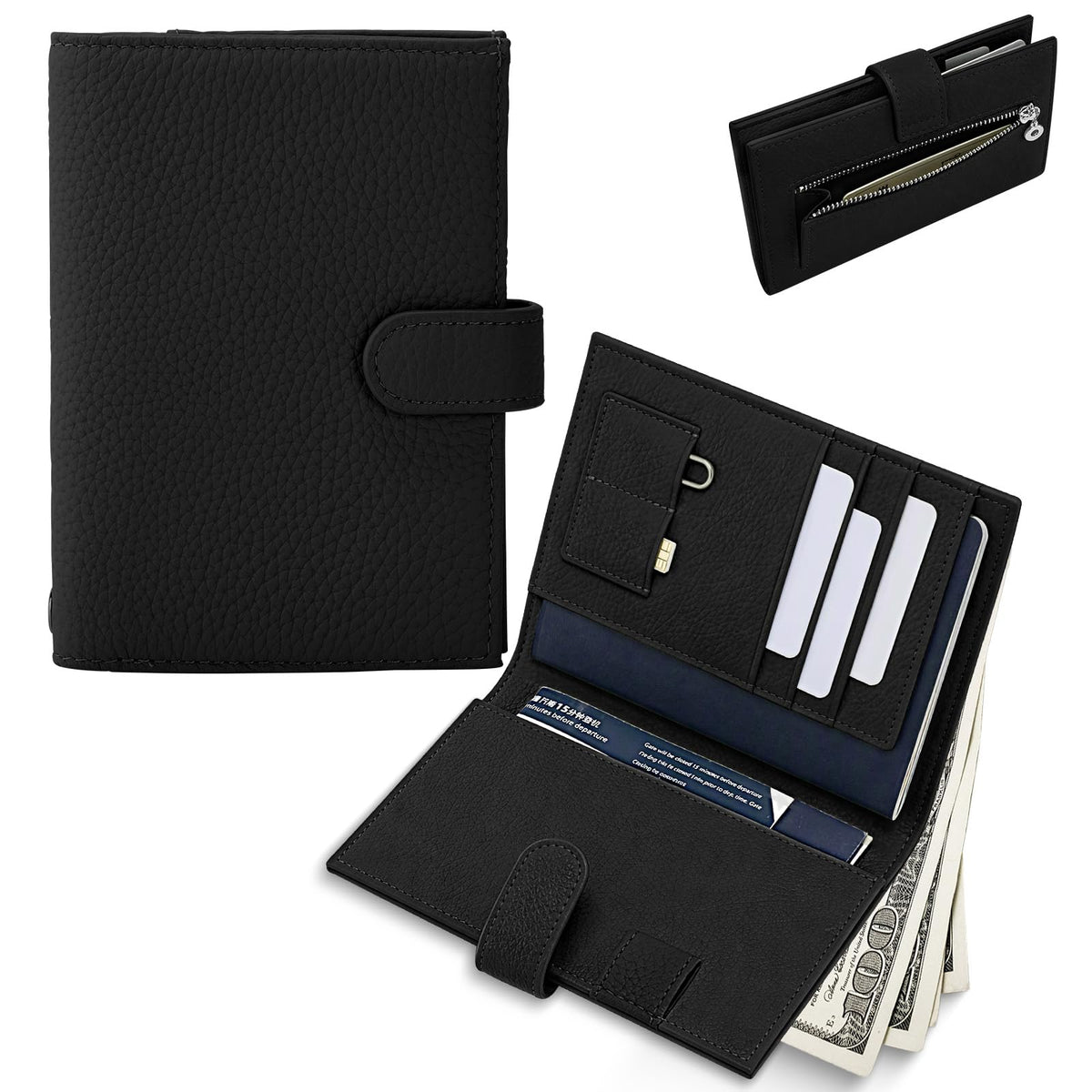 KTMOUW Passport Holder for Travel RFID Passport Cover for Airport Essential