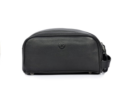 10" Premium Leather Toiletry Travel Pouch With Waterproof Lining | King-Size Handcrafted Vintage Dopp - Kit By Aaron Leather Goods (Dark Brown)