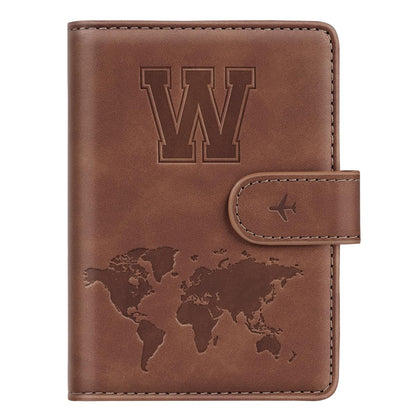 Passport Holder Wallet Cover Personalized Initial Travel Essentials