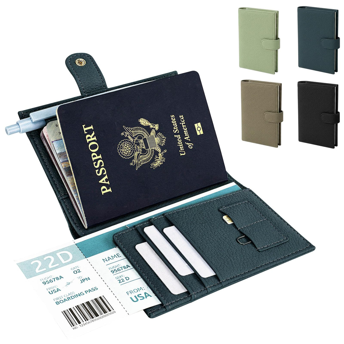 KTMOUW Passport Holder for Travel RFID Passport Cover for Airport Essential