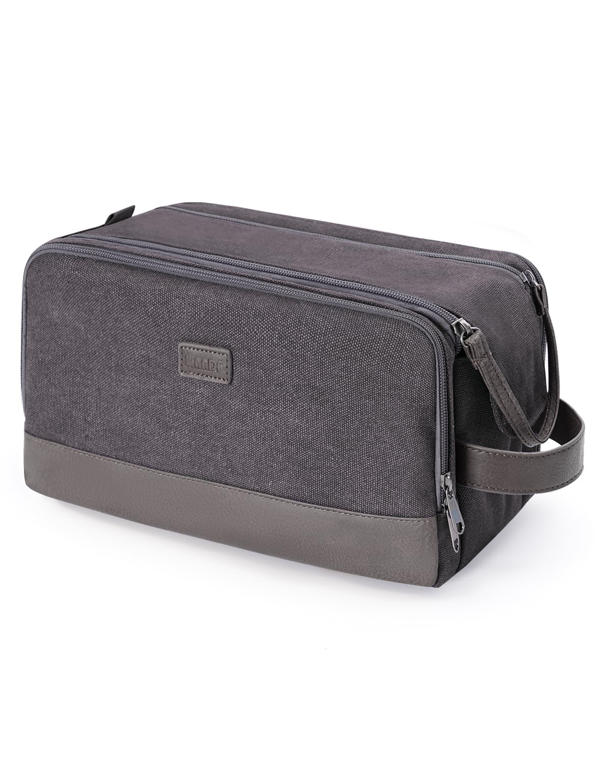 WANDF Travel Toiletry Bag for Men, Canvas Shaving Dopp Kit