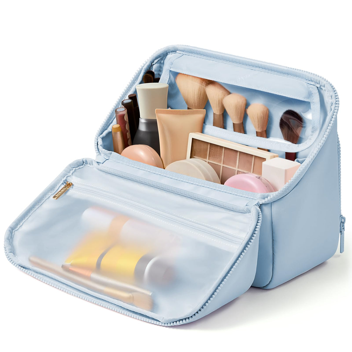LOVEVOOK Travel Makeup Bag for Women, Puffy Toiletry Bag for Traveling