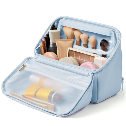 LOVEVOOK Travel Makeup Bag for Women, Puffy Toiletry Bag for Traveling