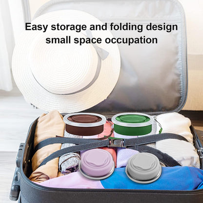 Silicone Collapsible Travel Water Cup 200ml, 6Pack Collapsible Silicone Cup with Lid, Expandable Drinking Cup Set, Reusable Mug for Camping, Hiking, Travel
