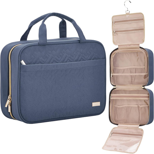 NISHEL Travel Toiletry Bag for women, Portable Hanging makeup Organizer