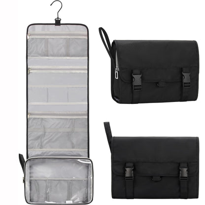 Relavel Small Hanging Toiletry Bag for Women, Floral Hanging Organizer