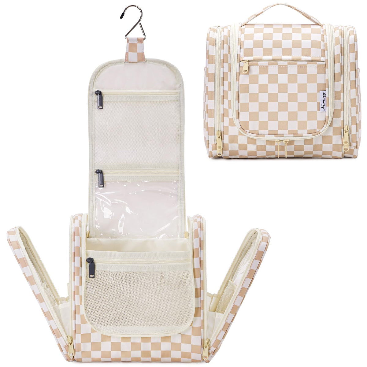 Narwey Hanging Toiletry Bag for Women Travel Makeup Bag Organizer Toiletries Bag for Cosmetics Essentials Accessories