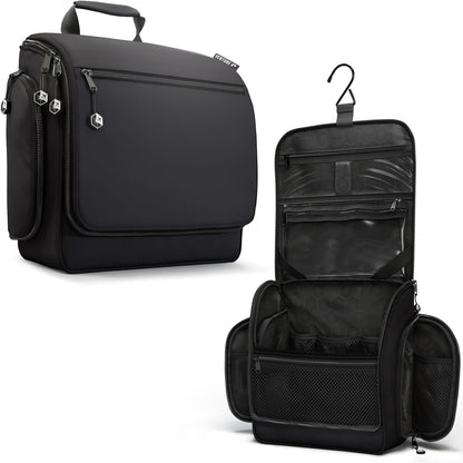 VENTURE 4TH Hanging Travel Toiletry Bag, 18 Compartments - Black