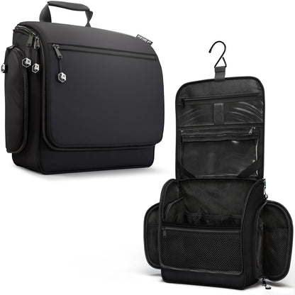 VENTURE 4TH Hanging Travel Toiletry Bag, 18 Compartments - Black