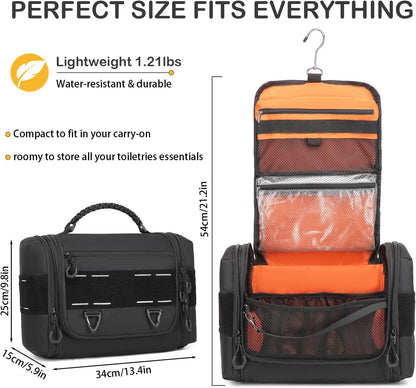 Tactical Toiletry Bag for Men, Hanging Travel Toiletry Bag Men Dropp Kit
