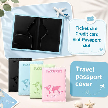 JJUNW 4 Pcs Passport Holder, Passport Wallet Cover Case For Travel