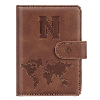 Passport Holder Wallet Cover Personalized Initial Travel Essentials